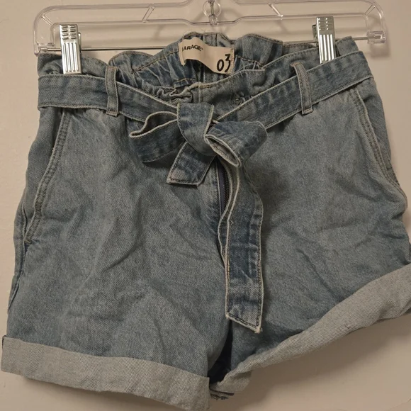 Garage Light Blue Jean Shorts - Picture 1 of 3